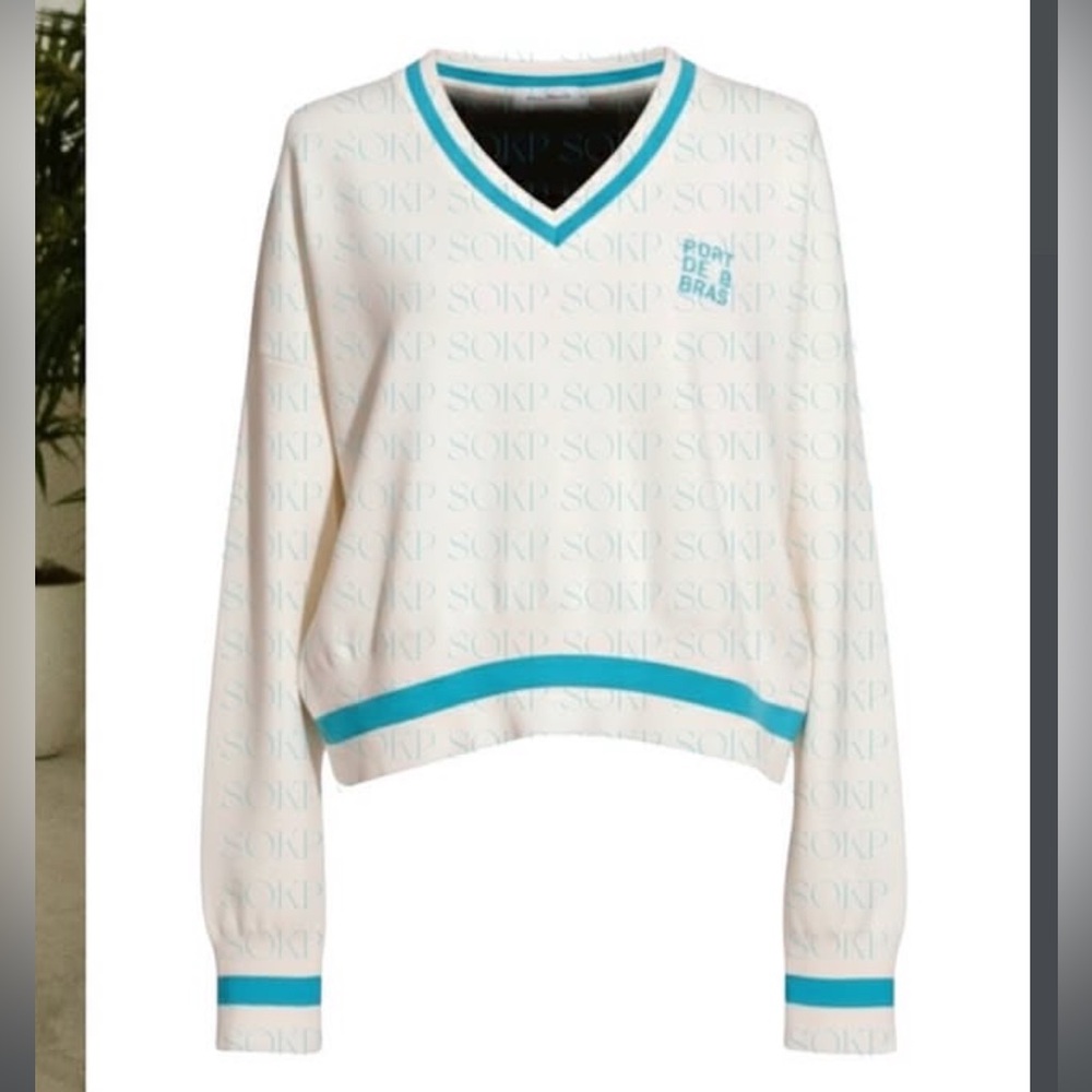 Port De Bras x Tiffany and Co Polina Sweater Tennis Chantilly Blue Small NWT NEW